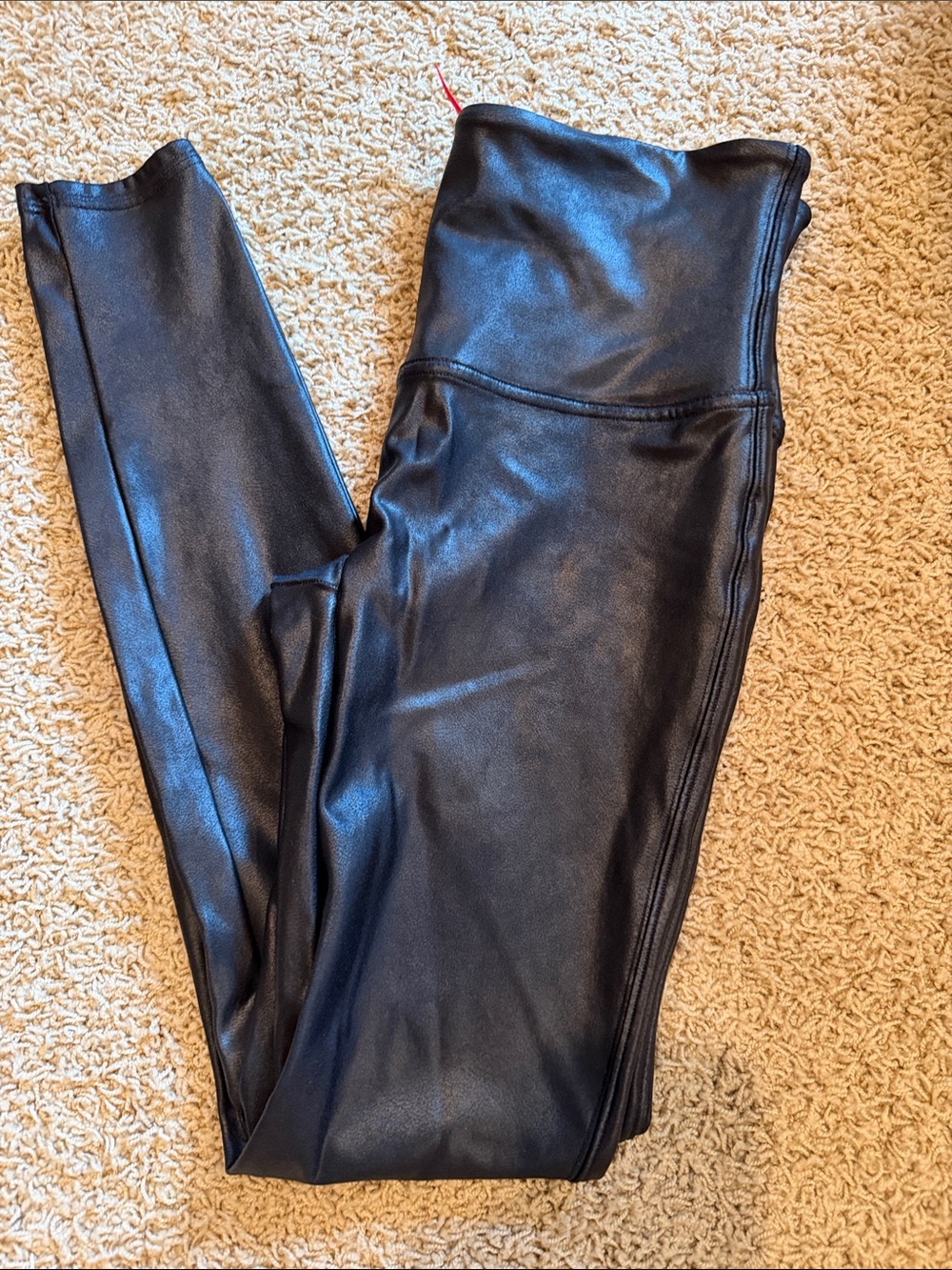 SPANX Faux Leather Leggings in Black